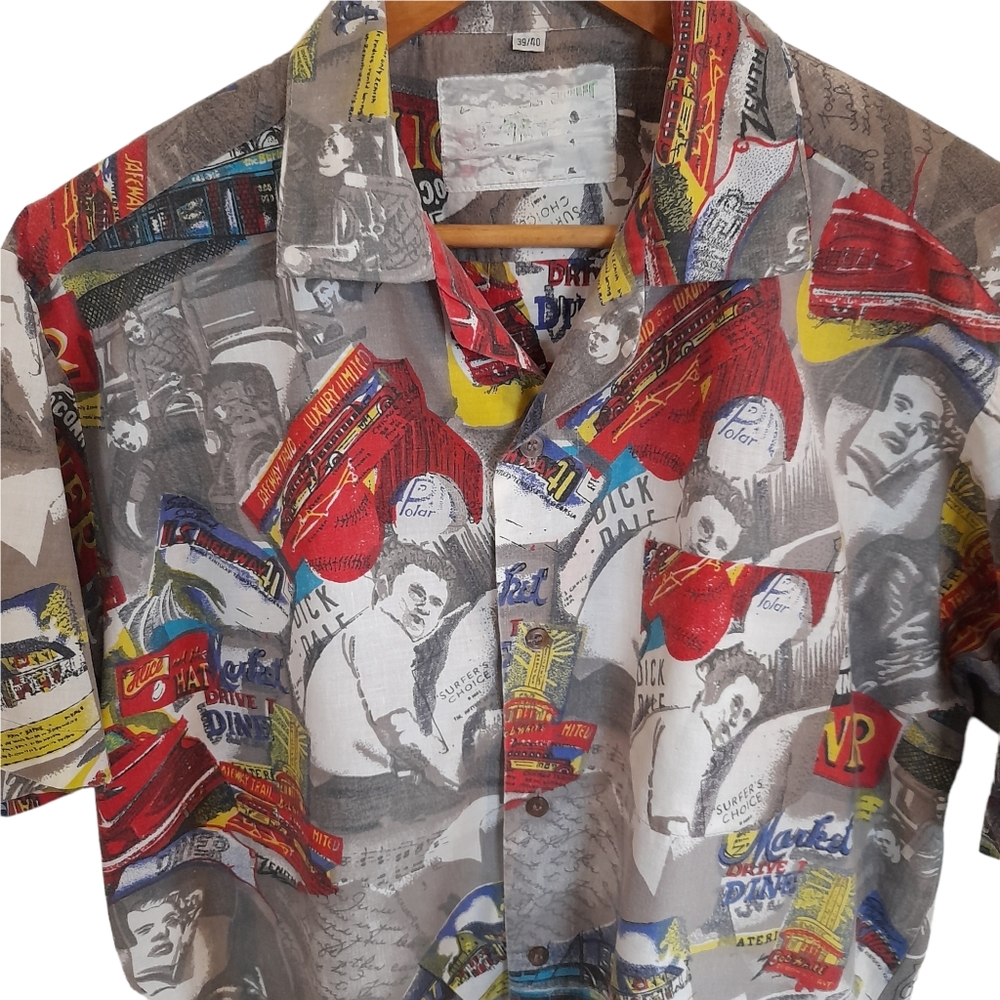 Vintage 50s inspired Crazy Pattern Shirt - Picture 2 of 4